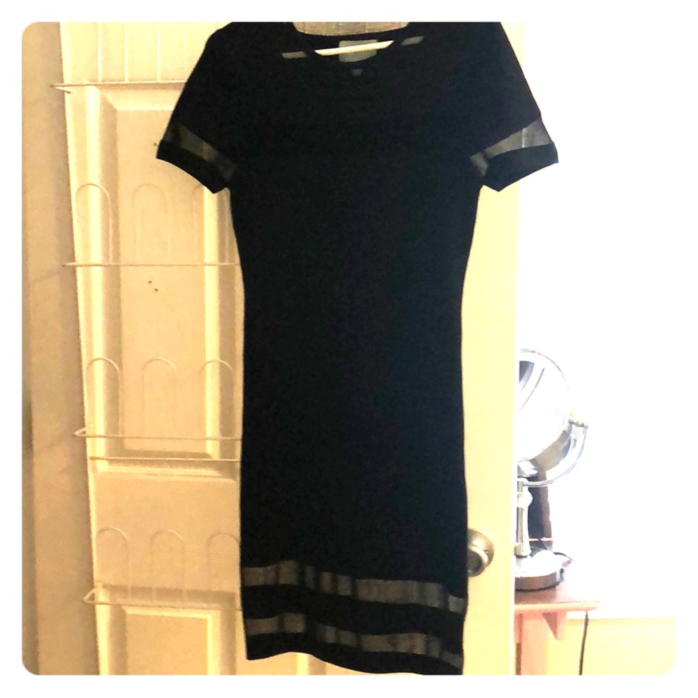 Black and sheer dress.